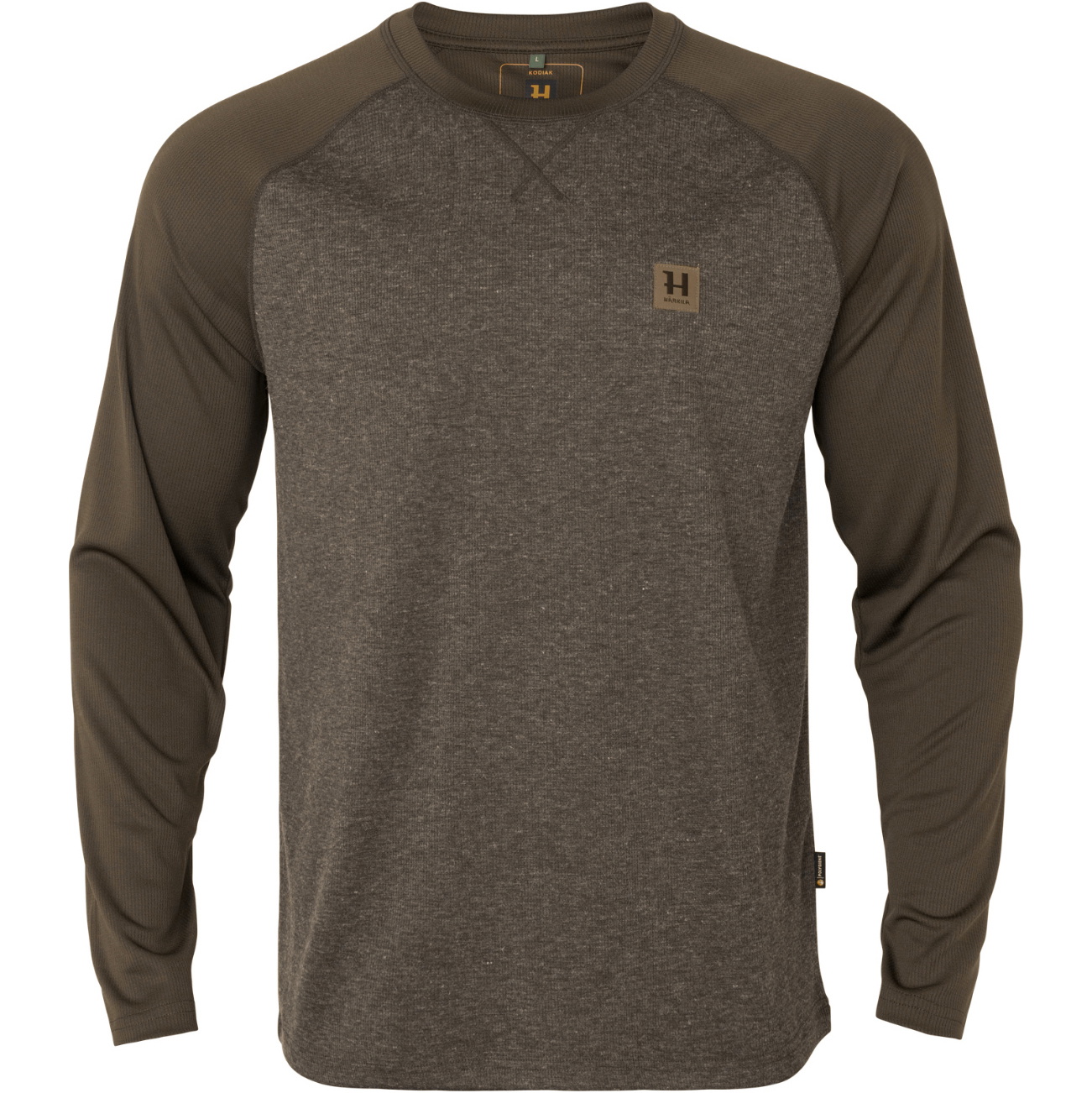 2026 Harkila Heren Kodiak Cleverwool Lange Mouw T-Shirt 108030174001 - Dark Hunting Green